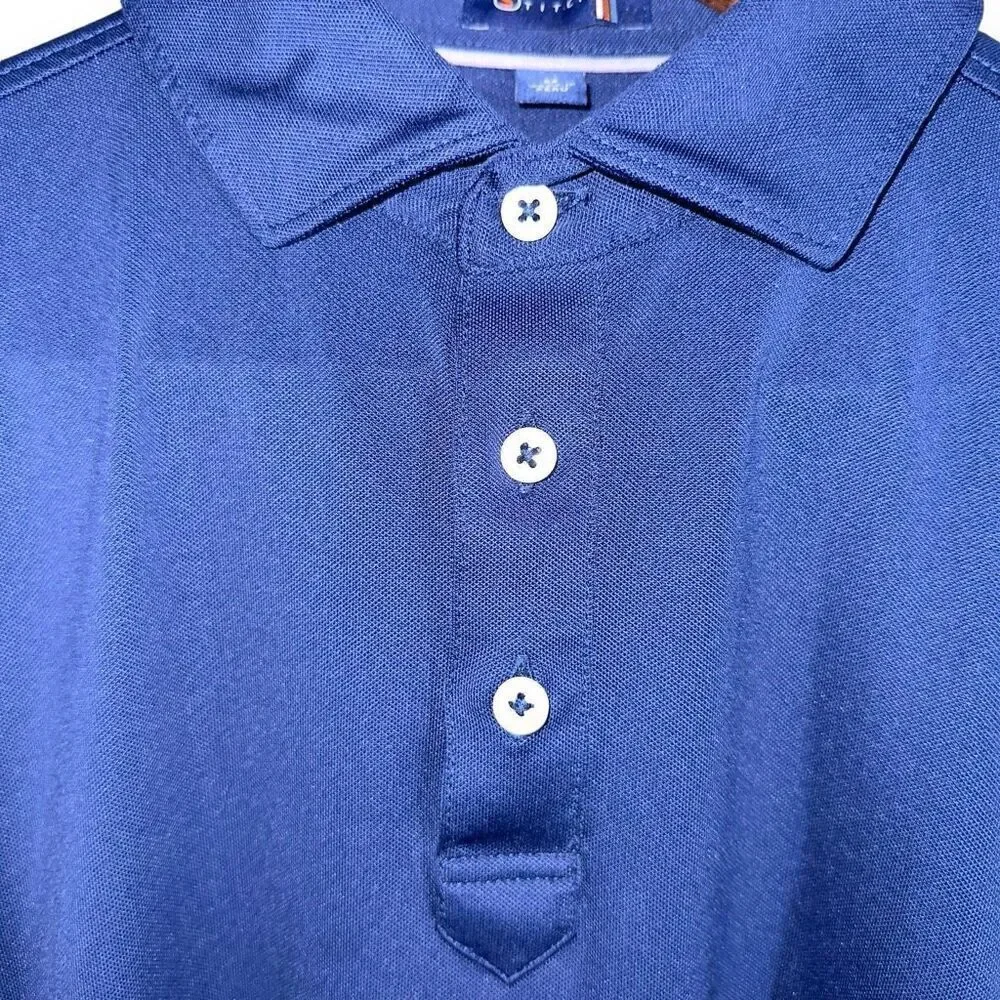Stitch Golf Solid Navy Performance Golf Polo Shirt M